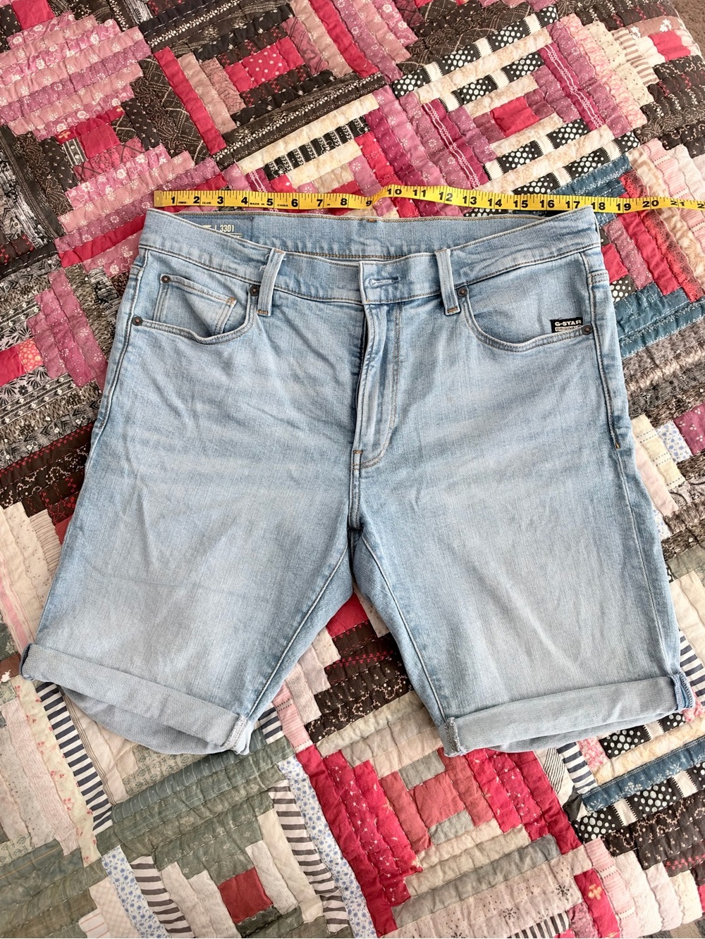 G-Star Light Blue Denim Men’s Jean Shorts 34